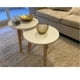 thumbnail image 1 of Mesa de centro Fullmarkshop Duo de 41 cm y 38 cm de altura, color blanco, 1 of 1