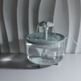 thumbnail image 3 of Fuente de agua para mascotas con circulación automática, dispensador de agua silencioso para gatos y perros, filtro de agua transparente con pétalos, apagado automático por corte de energía, 3 of 5