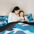 thumbnail image 5 of Homewish Abstract Camouflage Bedding Comforter Set 2pcs for Kids Children Teens,Blue Black Twin Comforter Sets Microfiber,Geometric Camo Breathable Bedding Set,Luxury Bedroom Decor,Reversible, 5 of 8