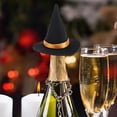 thumbnail image 7 of 2Pcs Mini Felt Witch Hats for Halloween, 2.7" Black Handmade Bottle Decor, DIY Craft Accessories, Reusable Tabletop Ornaments for Holiday Celebrations & Craft Projects, 7 of 7