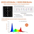 thumbnail image 3 of Luz LED para acuarios, encendido/apagado automático, 76-91 cm, 7 colores, 3 of 6