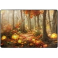 thumbnail image 4 of SKYSONIC 72x48in Pumpkin Magic Forest Area Rug, Autumn Theme Non-Slip Floor Carpet for Indoor Living Dining Room and Bedroom Area, 4 of 5