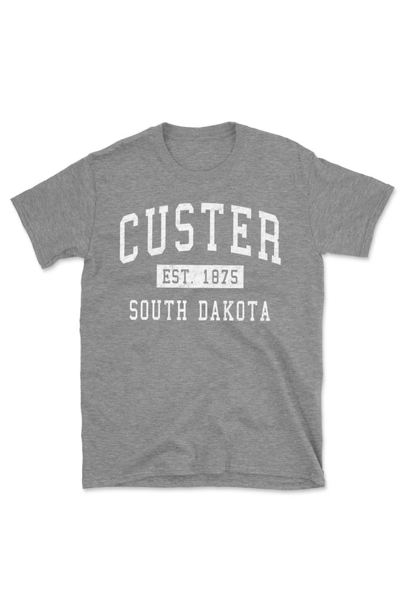 Custer South Dakota Classic Established Men's Cotton T-Shirt