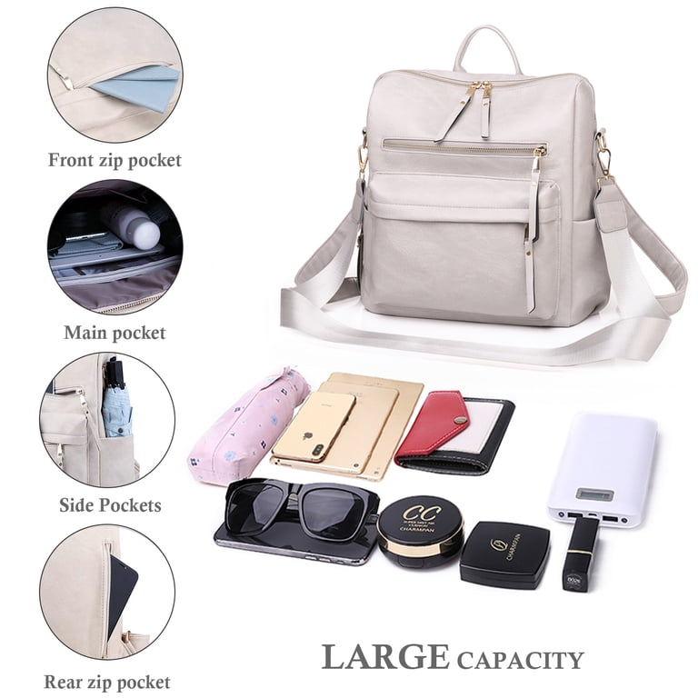 Large Convertible Leather Backpack Satchel Shoulder Bag Multipurpose Travel Amazon.com: WYFJNX PU Leather Backpack Purse for Women  main image 4