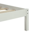 thumbnail image 6 of Wood Platform Bed with Headboard, Twin Bed Frame with Solid Pine Wood Slats Support and Headboard, Bed Frames for Twin Size Bed Bedroom Guest Room, White, LJ2431, 6 of 7