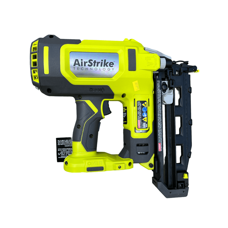 Ryobi 18 volt one lithium ion cordless airstrike 16 gauge 2 1 2 in straight finish deals