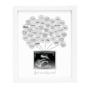 Pearhead Balloon and Sonogram Guest Signature Frame with Black Marker