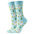 thumbnail image 1 of Winter Stockings Cartoon Animal Print Cozy Mid Calf Socks for Home and Casual Wear Featuring Playful Seasonal Design, 1 of 2