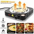 thumbnail image 6 of 1000W Portable Kitchen Electric Single Burner Hot Plate Cooktop Cooking Stove Us, 6 of 6