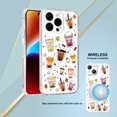 thumbnail image 3 of Clear Phone Case With Milk Tea Graphic 360 Degree Full Protection Phone Cover For IPhone 11 12 13 14 15 Pro Max XR X/XS 7 8 Plus SE Mini, 3 of 5