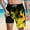 002 Yellow, variant on Hvot&aat Mens Fashion flame Print Swim Trunks with Liner Hawaiian Quick Dry Beach Swimwear Elastic Waist Shorts