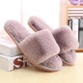 thumbnail image 2 of Zapatillas de casa peludas para mujer Zapatillas peludas con punta abierta 41-42 Gris, 2 of 5