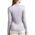 thumbnail image 4 of Turtleneck Mulberry Silk Thermal Shirts for Women Long Sleeve Tops Lightweight Base Layer Shirt, 4 of 6