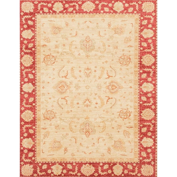 Ahgly Company Machine Washable Indoor Rectangle Abstract Brown Gold Area Rugs, 7' x 9'