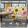 thumbnail image 4 of XYZCANDO Sunflower Roses RV Dinette Cushion Covers Universal RV Accessories Outdoor Travel Use Comfortable Bench Cushion Stretchable Couch Cover 2 Cushion Sofa Washable Sofa Cover Gifts for Friend, 4 of 7