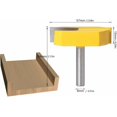 thumbnail image 3 of Router Bit, Trimming Bit, 8mm Router Bit, Bottom Cleaning Surface Planing Bit, T-Track T-Slot Router Bits, 8x57mm Bottom, Yellow Blade, from DE, 3 of 5
