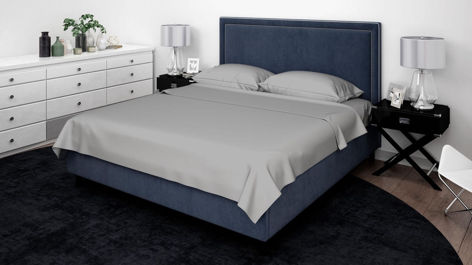 Ensembles de draps en coton liquide Johnson Home 500 fils au pouce carré