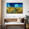 thumbnail image 3 of Elephant Stock Wheatfield With Crows 1890 Wall Art - Horizontal Canvas Wall Art - Living Room Wall Decor - Abstract Canvas - Yellow And Blue Decor By Vincent Van Gogh - 45" x 30", 3 of 8