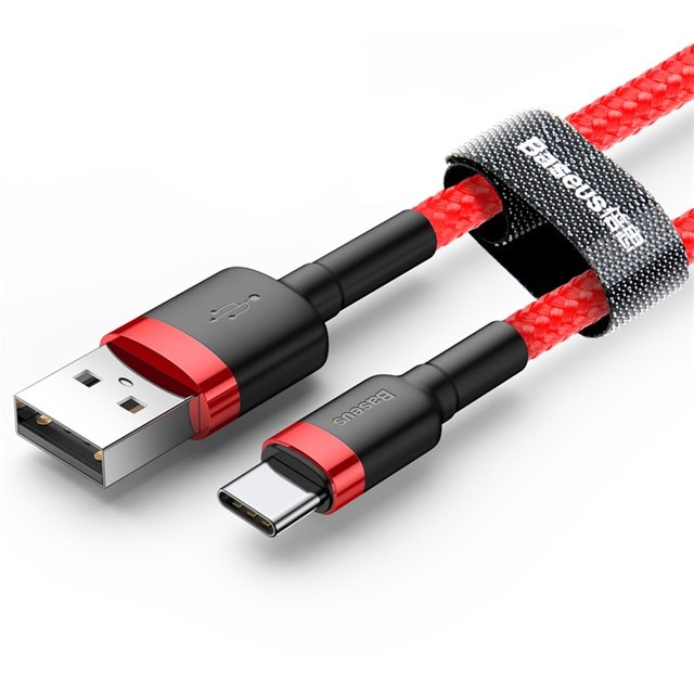 Cable USB tipo C Baseus para Samsung S10 S9, Cable de carga rápida 3,0, Cable USB C de carga rápida para Huawei P30 Xiaomi, Cable cargador de USB-C Dengxun unisex