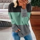 thumbnail image 1 of ICHUANYI Clearance Women's Fashion Printed Loose T-shirt Long Sleeves Blouse Round Neck Casual Tops Sweatshirt Hoodies(Green, L) ICHUANYI WER2023081511343, 1 of 5
