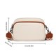 thumbnail image 3 of Bolso bandolera de cuero genuino Bolso de hombro casual de moda para mujer (marrón blanco) Sywqhk Para Estrenar, 3 of 3