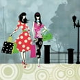 thumbnail image 2 of Pearce, Allison 12x12 Black Ornate Wood Framed with Double Matting Museum Art Print Titled - Girls Gone Shopping, 2 of 4
