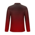 thumbnail image 4 of Shirts for Men Fashion Big and Tall Long Sleeve Gradient Color Quarter Zip Shirt Causal Loose Sport Pullover, 4 of 5