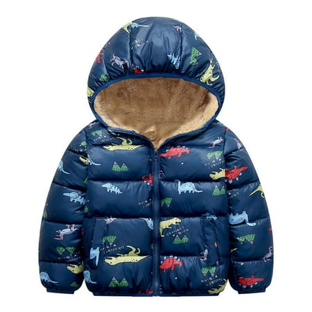

Dr.Eam Toddler Down Hoodie Coats Baby Girl Boy Winter Warm Thick Fleece Cartoon Hooded Coats Toddler Warm Padded Jackets Kids Outerwear Tops Boys Girls Navy 2 Y-3 Y