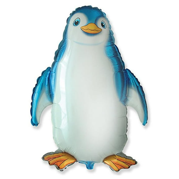 LOONBALLOON Animal Theme Balloons, 31″ HAPPY PENGUIN - BLUE