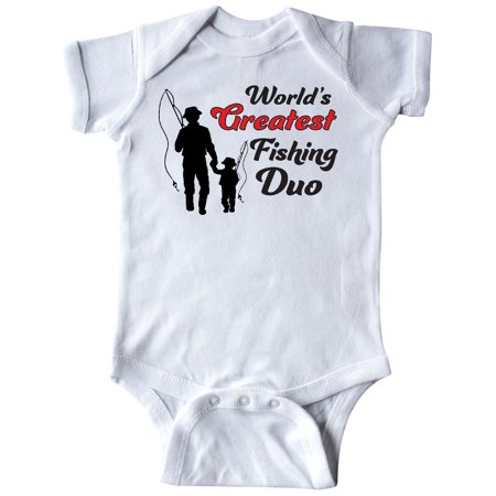 

Inktastic World s Greatest Fishing Duo Gift Baby Boy or Baby Girl Bodysuit