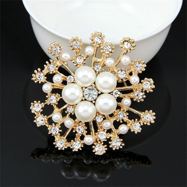 Broches para mujer, broches de cristal, ramos de flores, bufandas, alfileres y broches, generosos y versátiles, para fiestas, cenas, bailes y espectáculos.