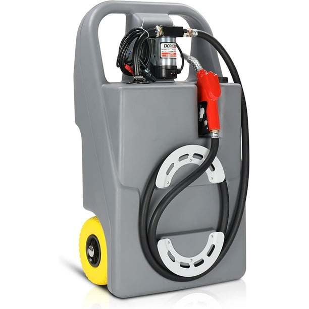 TUFFIOM 32 Gallon Diesel Fuel Caddy with Electric Transfer Pump & 9.8ft Hose, Diesel Storage