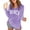 Purple_#01, variant on Sewkxo Women's Beach Cover Ups Letter Long Sleeve V Neck Beach Sweater Split Hem Knit Crochet Tops Pullovers Jumper Top,Yellow XL