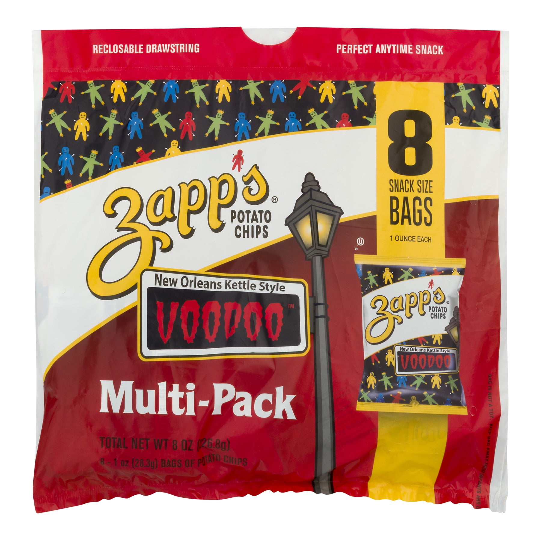 Zapp's Voodoo New Orleans Kettle Style Potato Chips 1 oz 8 ct Multipack