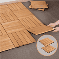 thumbnail image 6 of Yaheetech Pack of 27 Wood Flooring Tiles 12''x 12'' for Patio Garden, Natural Wood, 6 of 8