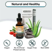 Micronutrients Liquid Drops | Electrolyte Concentrate, Rapid Rehydration | Fulvic & Humic Acid | for Energy, Low-Carb Keto, Vegan, Paleo Diet, Leg Cramp | Magnesium Sodium Potassium Zinc
