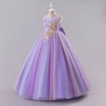 thumbnail image 4 of Girls Princess Dresses Formal Ball Gown Dress Floor Sleeveless Party Costume Birthday Wedding, 4 of 5