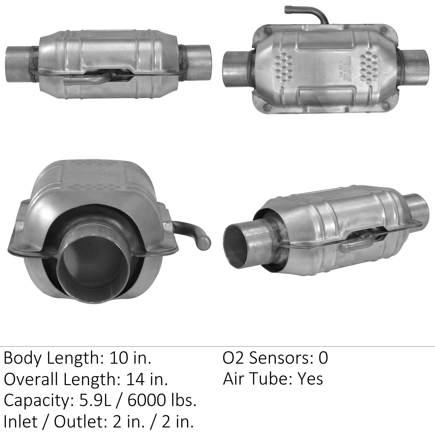 Fits/For Eastern Catalytic Catalytic Converter Universal P/N:70419 Fits select: 1984-1986 FORD F150, 1989-1991 JEEP WRANGLER / YJ