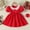 Red, variant on JUSLIO Girls Patchwork Dress Casual Crew Neck Short Sleeve Cotton Dresses Size 18 M