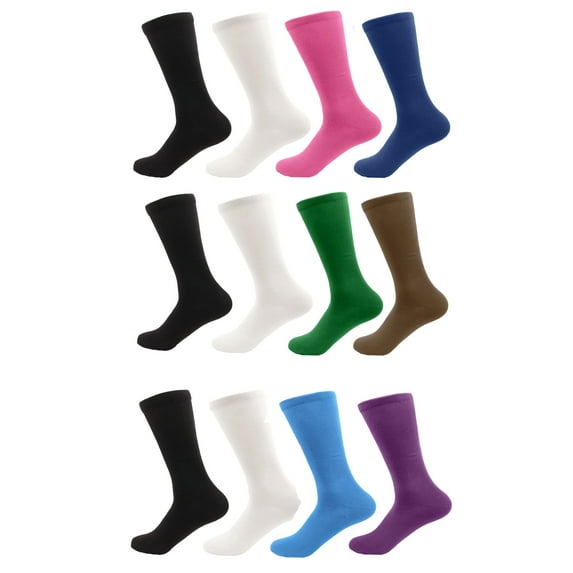 BambooMN - Women's Rayon from Bamboo Fiber Socks - Assortment 1 - 12prs