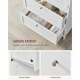 thumbnail image 5 of Floor Storage Cabinet, Storage Unit, Freestanding  Cabinet with 2 Drawers and 2 Doors, Adjustable Shelf, 11.8 x 23.6 x 43.3 Inches, White, 5 of 7