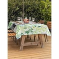 thumbnail image 2 of Easter Bunny Outdoor Tablecloth - 52x70 Inch Rectangle Dining Table Cover, Spring Flowers Green Leaves Pastoral Plants Waterproof Outdoor Table Cloth with Umbrella Hole & Zipper for Picnic/Patio, 2 of 7