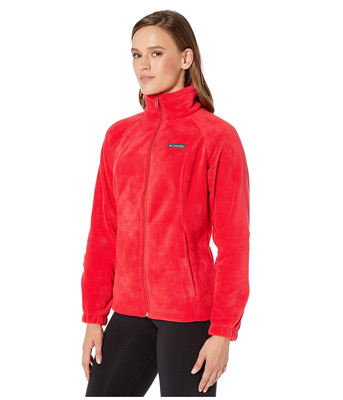 columbia fleece jacket red