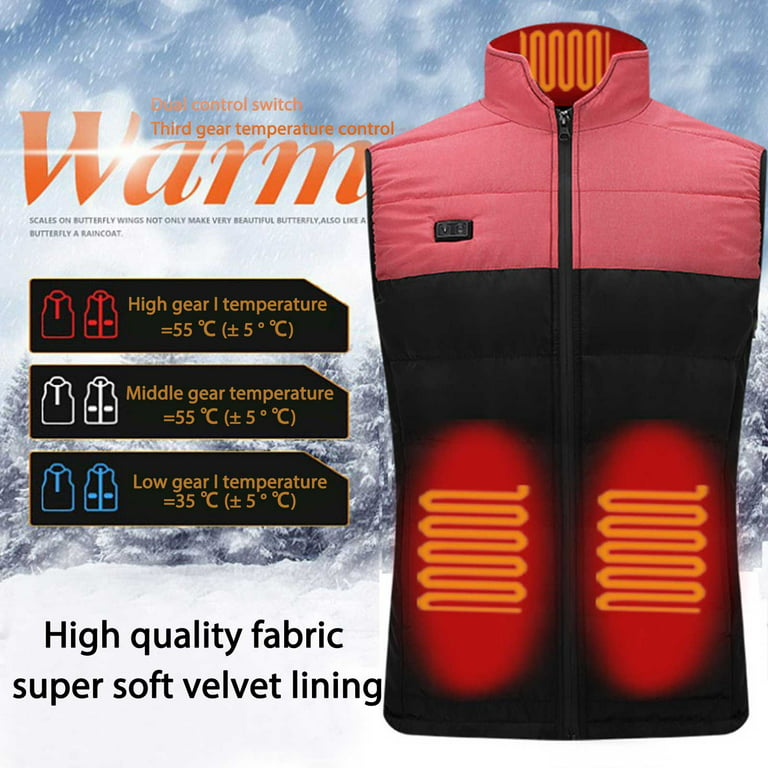 Mens Casual Coats- Plus Heated Vest for Unisex Dual Control 11 Heating Vest  Heated Jacket Winter Heating Vest Black XXXL 