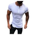 thumbnail image 1 of Leutsin Spring And Summer Men's Casual Short-sleeved Solid Color Blouse, 1 of 8