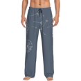thumbnail image 1 of Kdxio White Dandelion Pattern Men's Pajama Pants, Elastic Waist with Drawstring and Pockets, Comfortable Loungewear-Large, 1 of 6