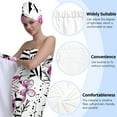 thumbnail image 6 of Colevkie Women 2 Pieces Adjustable Absorbent Bath Skirt & Shower Cap Set Beach Towel Hair Drying Cap Bath Wrap Set Quick Drying Portable for Bathroom Sauna Printed Splash Ink Florals Pattern, 6 of 8