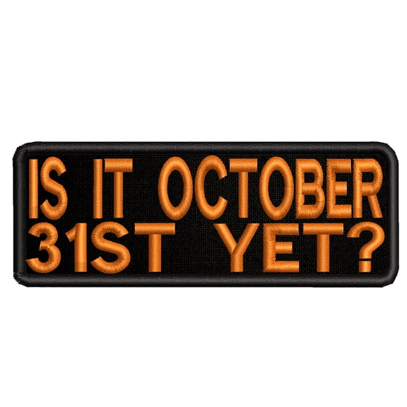Applique Inspirational Halloween October Theme Hook Backing Decorative Patch Funny Saying Biker Emblem