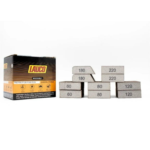 10 Pack Sanding Sponge Washable and Reusable in 60/80/100/120/180/220 Grit