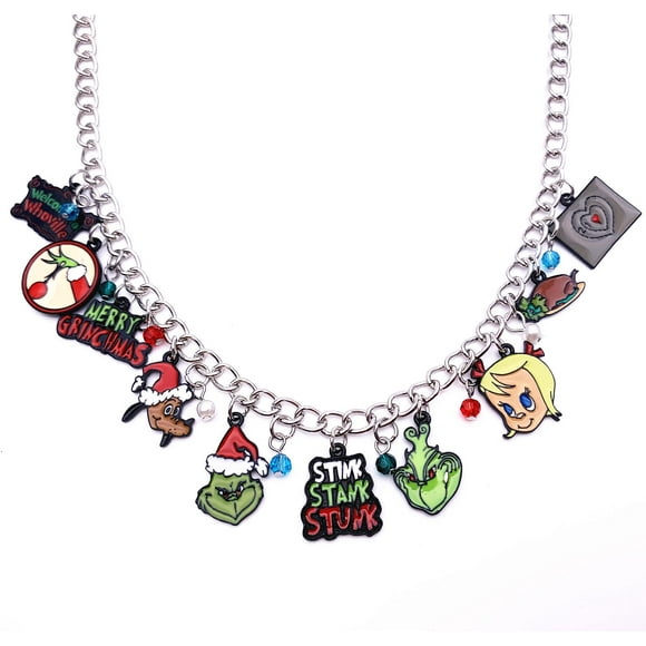 Dream Water Dr Seus Collier Charme Nightmare Before Noël, Écharpe de Noël Classique, Cadeaux pour Fille Femme